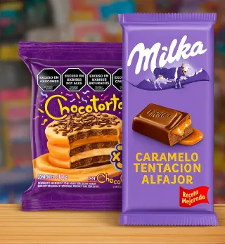 Alfajores chocotorta y Chocolates milka